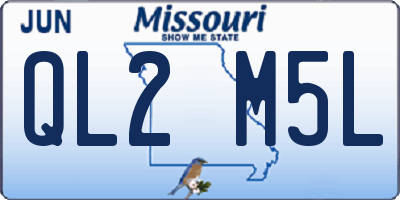 MO license plate QL2M5L