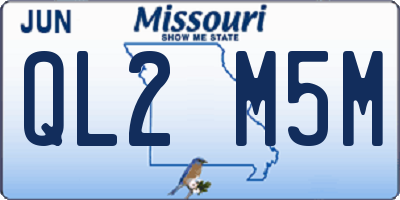 MO license plate QL2M5M