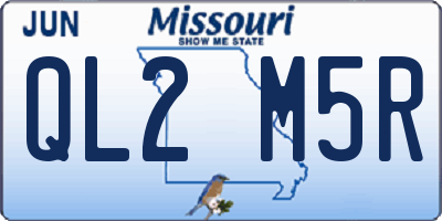 MO license plate QL2M5R