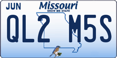 MO license plate QL2M5S