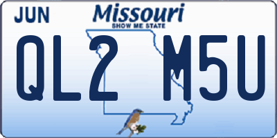 MO license plate QL2M5U