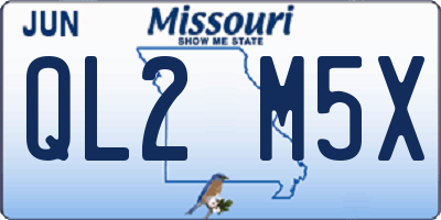 MO license plate QL2M5X
