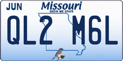 MO license plate QL2M6L