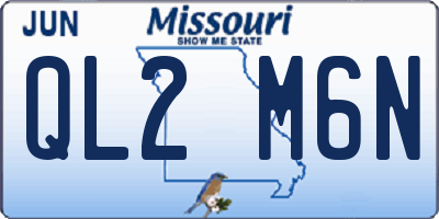 MO license plate QL2M6N