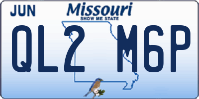 MO license plate QL2M6P