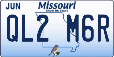 MO license plate QL2M6R