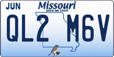 MO license plate QL2M6V