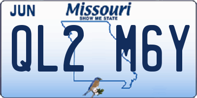 MO license plate QL2M6Y