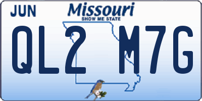 MO license plate QL2M7G