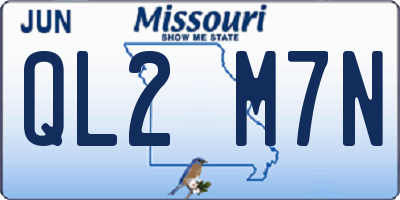 MO license plate QL2M7N