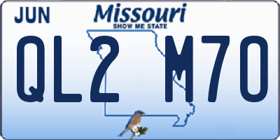 MO license plate QL2M7O