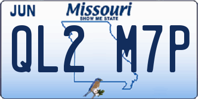 MO license plate QL2M7P