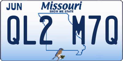MO license plate QL2M7Q