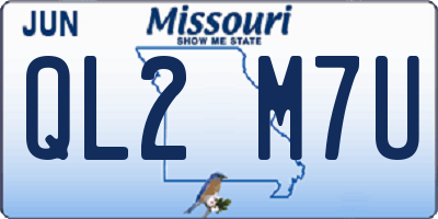 MO license plate QL2M7U