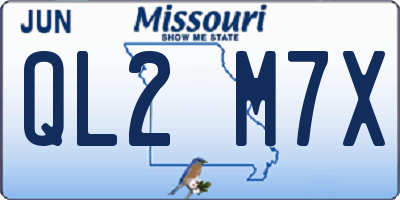 MO license plate QL2M7X