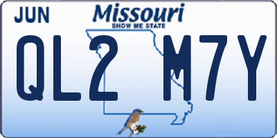 MO license plate QL2M7Y