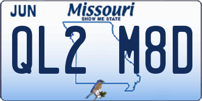 MO license plate QL2M8D