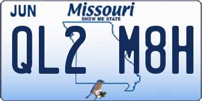 MO license plate QL2M8H