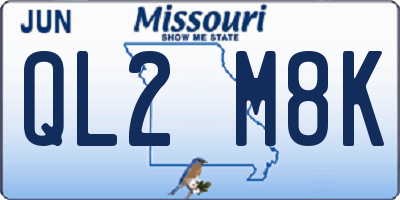 MO license plate QL2M8K