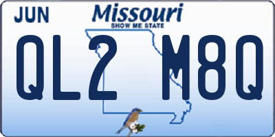 MO license plate QL2M8Q