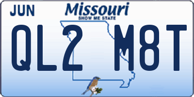 MO license plate QL2M8T