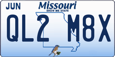 MO license plate QL2M8X