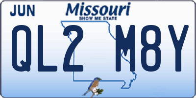 MO license plate QL2M8Y