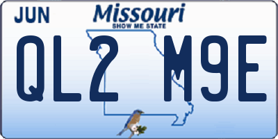 MO license plate QL2M9E