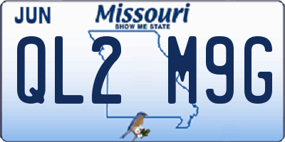 MO license plate QL2M9G