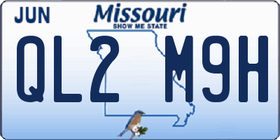 MO license plate QL2M9H
