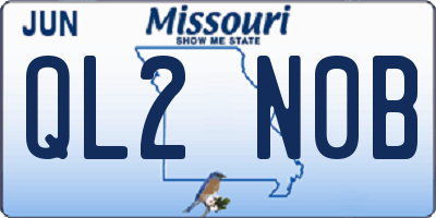 MO license plate QL2N0B