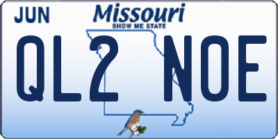 MO license plate QL2N0E