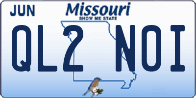 MO license plate QL2N0I
