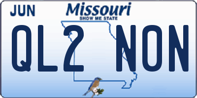 MO license plate QL2N0N
