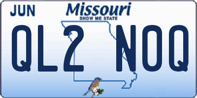MO license plate QL2N0Q