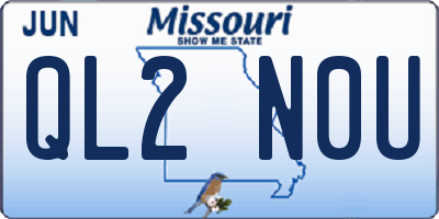 MO license plate QL2N0U