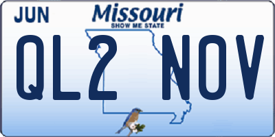 MO license plate QL2N0V