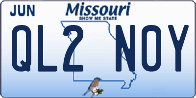 MO license plate QL2N0Y