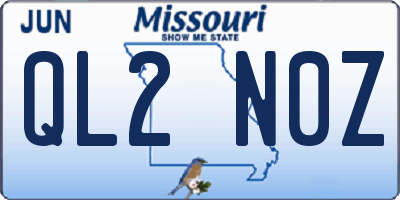 MO license plate QL2N0Z