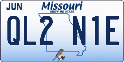 MO license plate QL2N1E