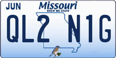 MO license plate QL2N1G