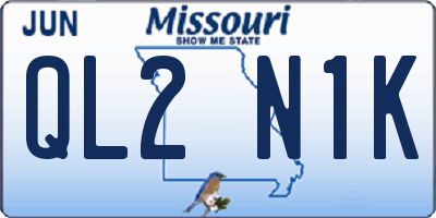 MO license plate QL2N1K