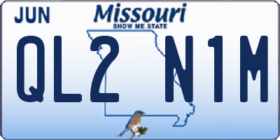 MO license plate QL2N1M