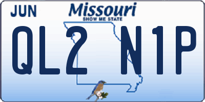 MO license plate QL2N1P