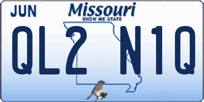 MO license plate QL2N1Q