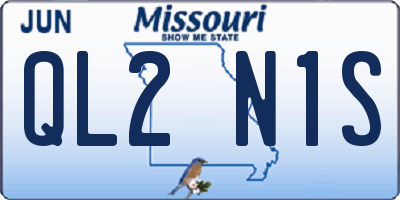 MO license plate QL2N1S