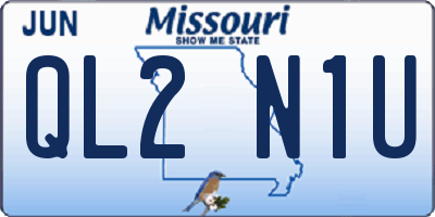 MO license plate QL2N1U