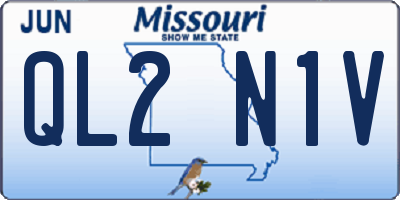 MO license plate QL2N1V