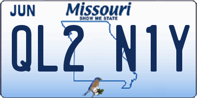 MO license plate QL2N1Y