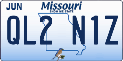 MO license plate QL2N1Z